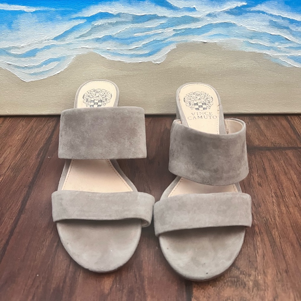 Vince Camuto Gray Suede Women's Sandals